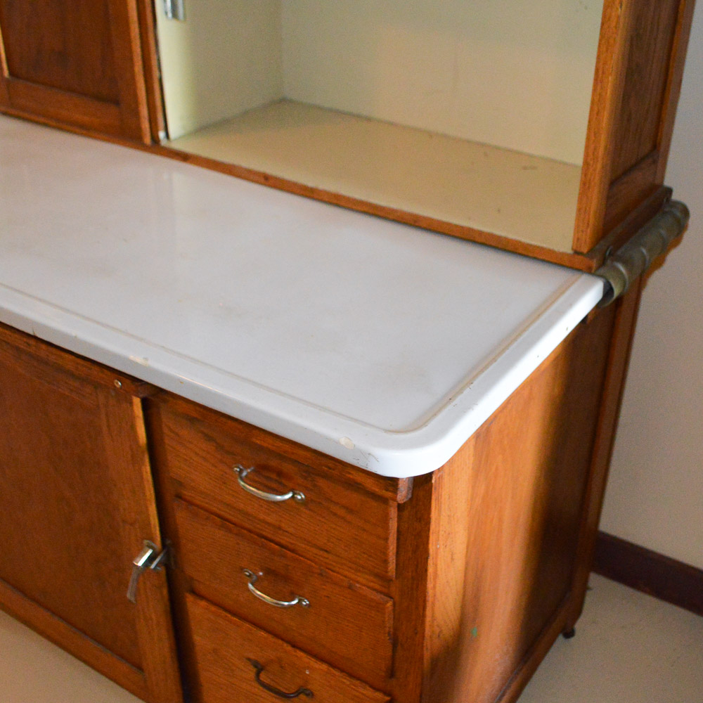 Vintage Oak Hoosier Cabinet by Boone
