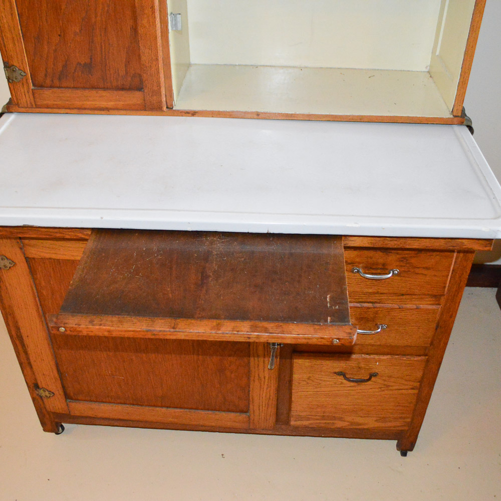 Vintage Oak Hoosier Cabinet by Boone