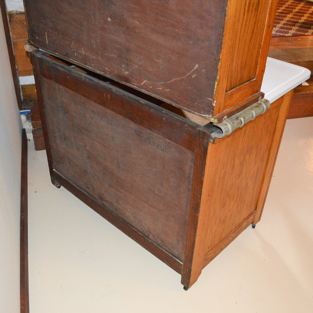 Vintage Oak Hoosier Cabinet by Boone