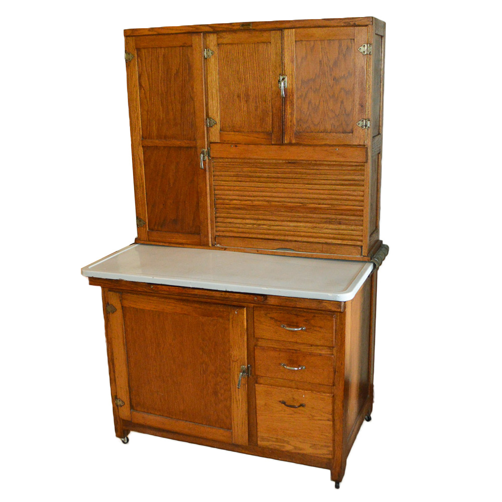 Vintage Oak Hoosier Cabinet by Boone