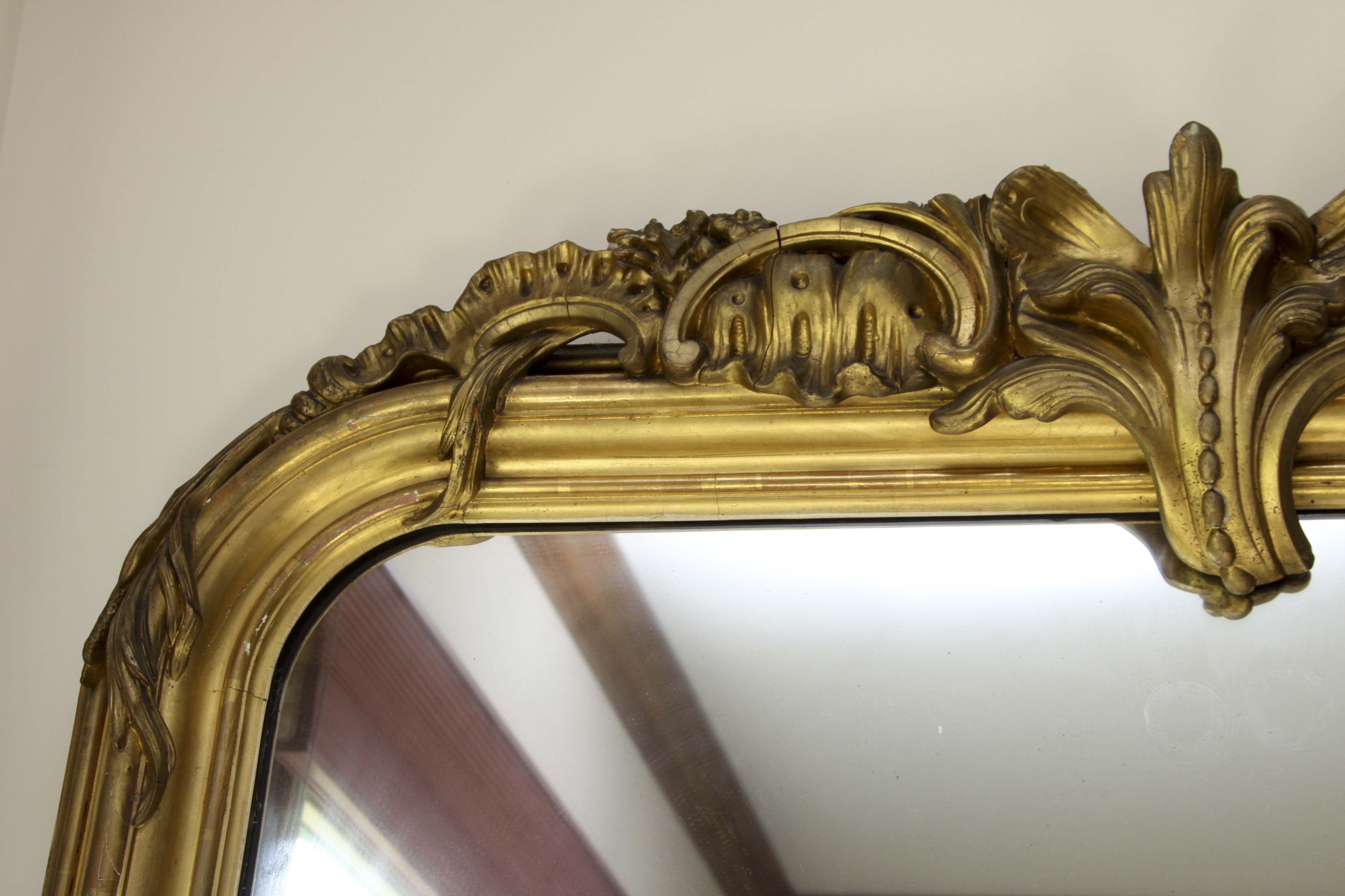 Very Large Vintage Gold Gilt Mirror