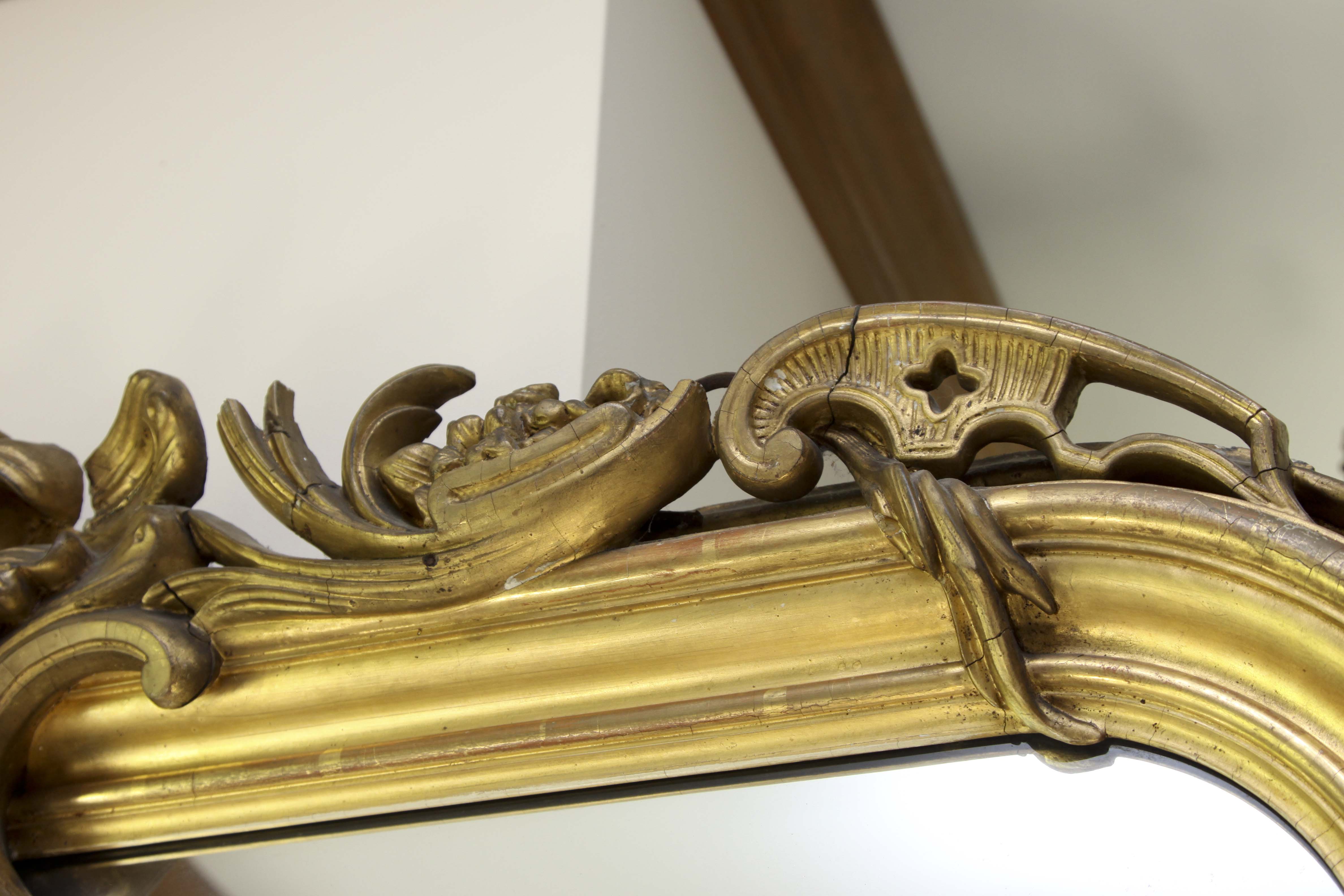 Very Large Vintage Gold Gilt Mirror