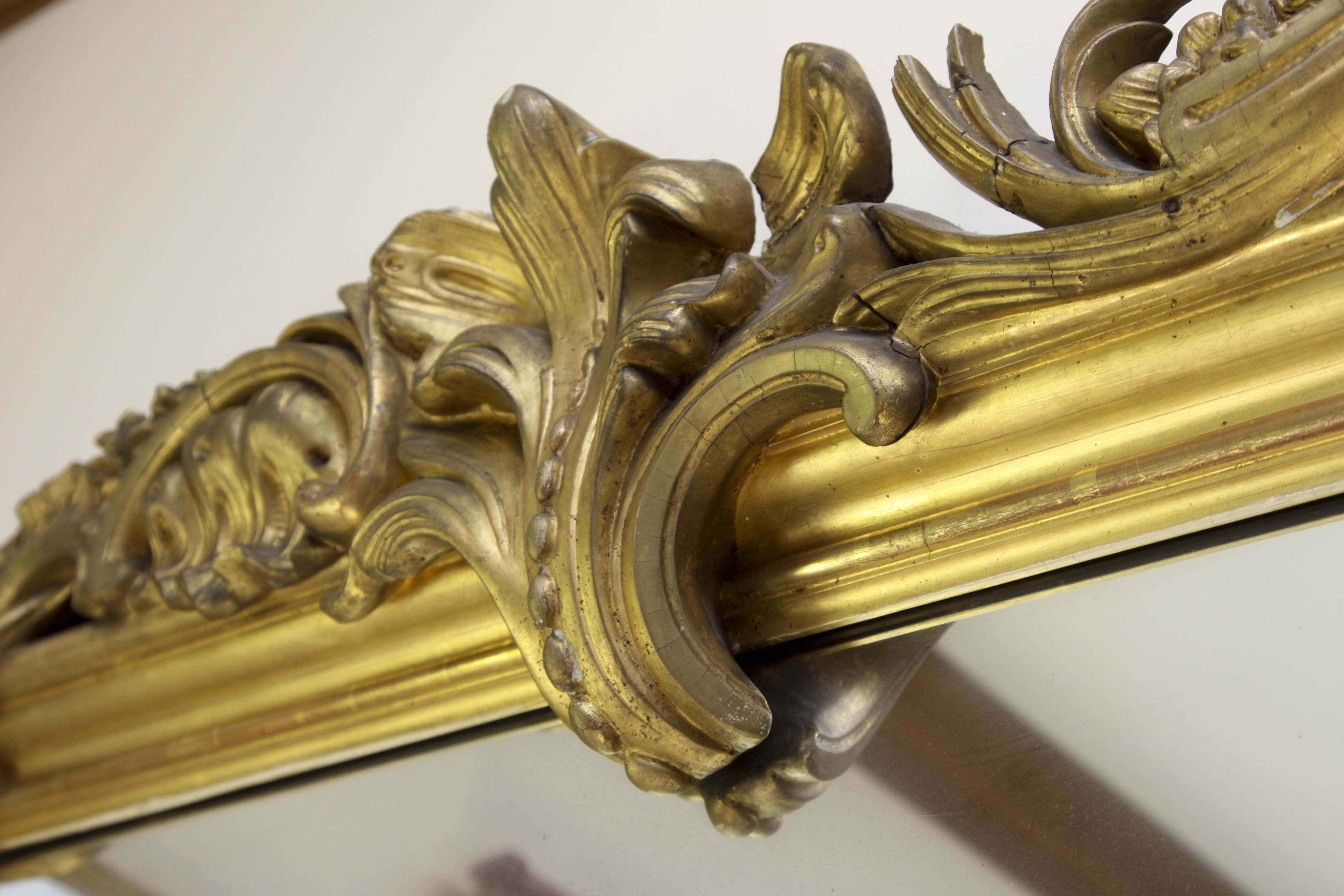 Very Large Vintage Gold Gilt Mirror