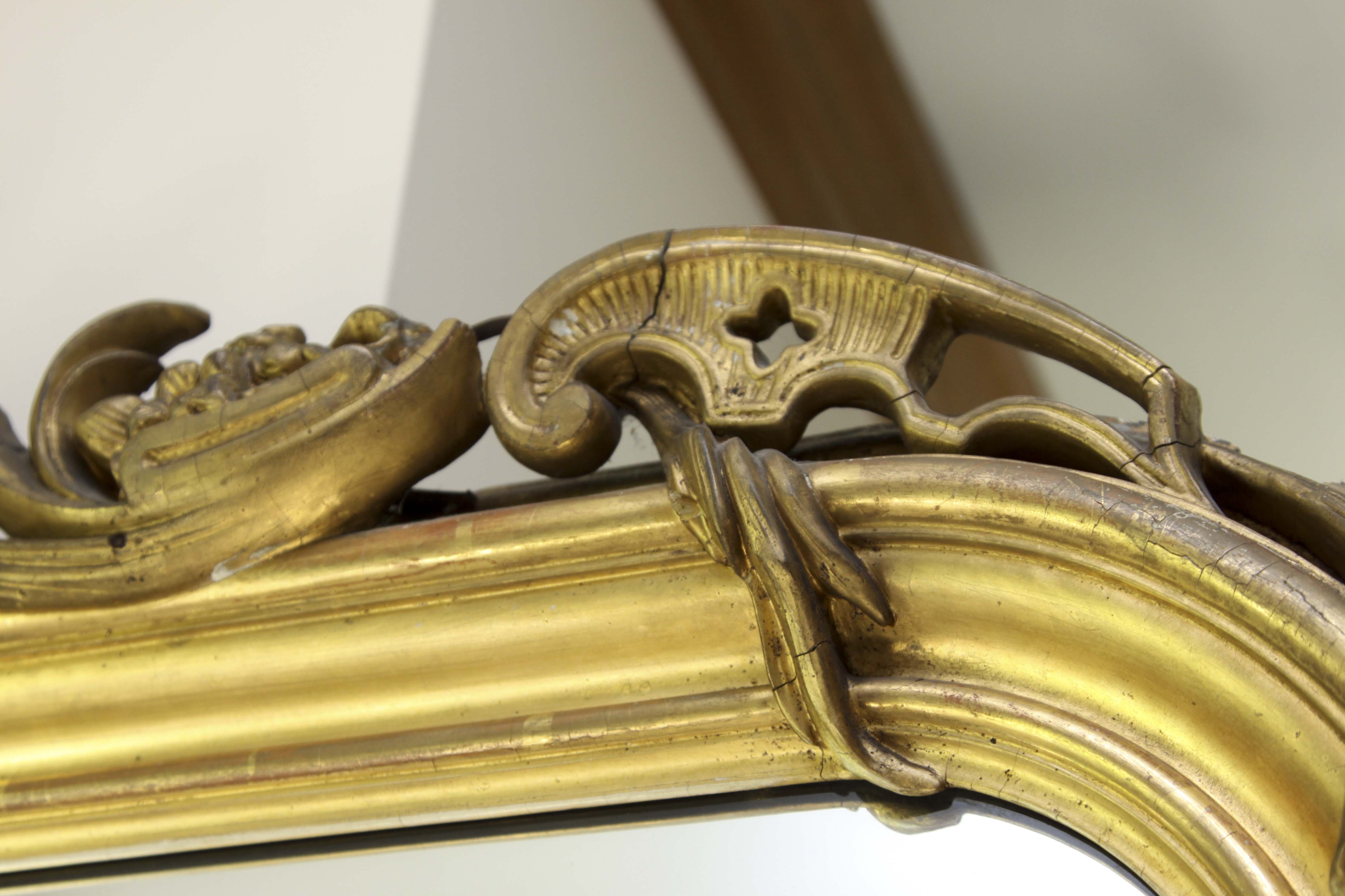 Very Large Vintage Gold Gilt Mirror