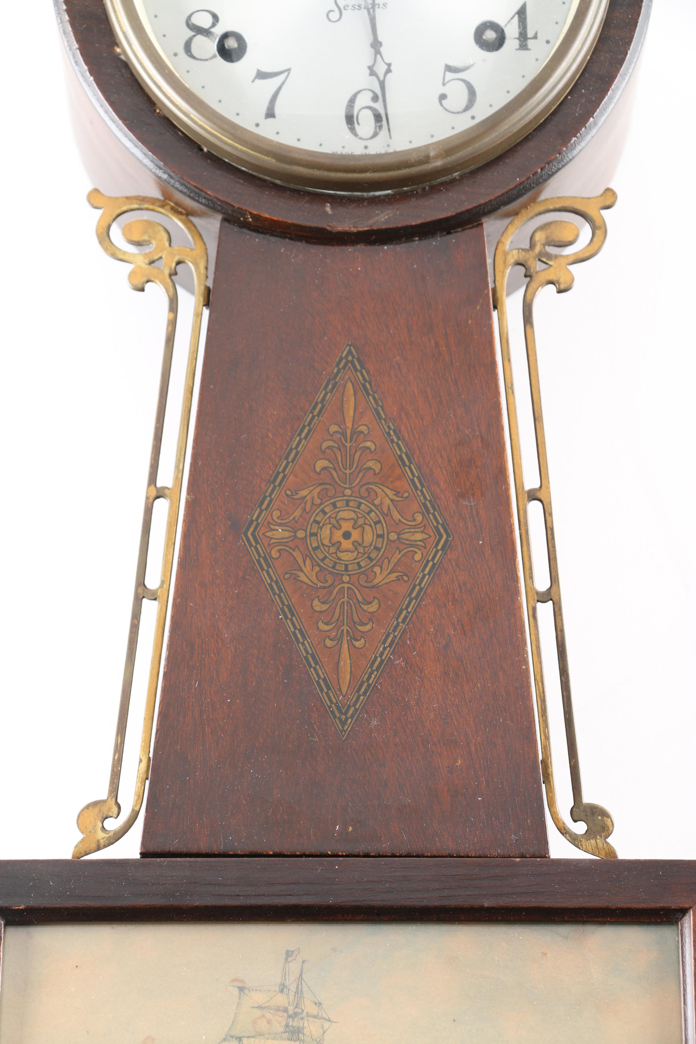 Vintage Sessions Federal Mahogany Banjo Wall Clock