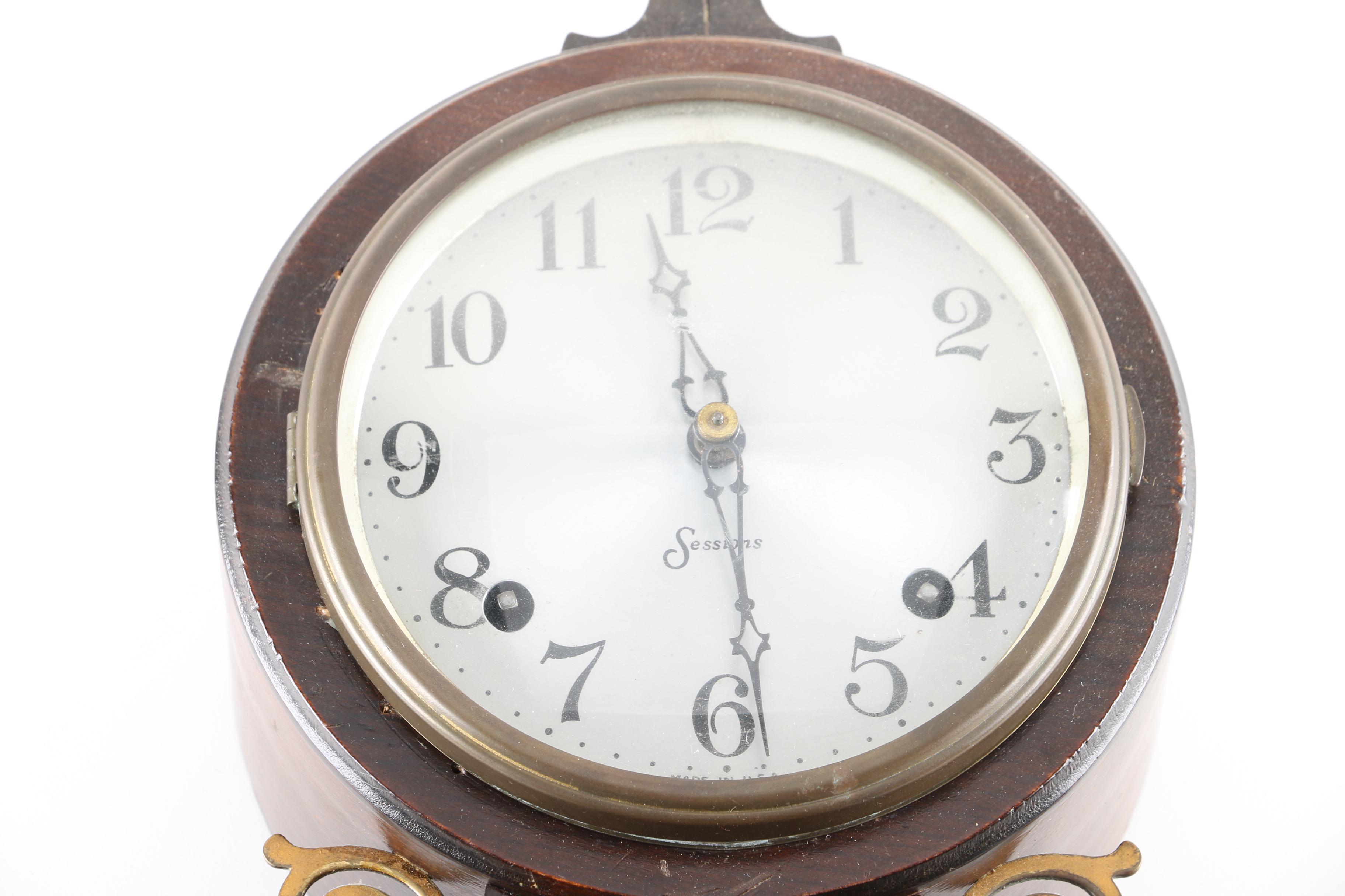 Vintage Sessions Federal Mahogany Banjo Wall Clock