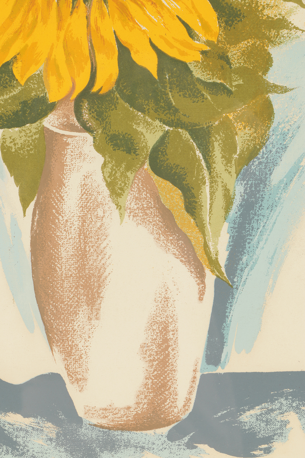 Arthur Helwig Serigraph on Paper of Sunflowers