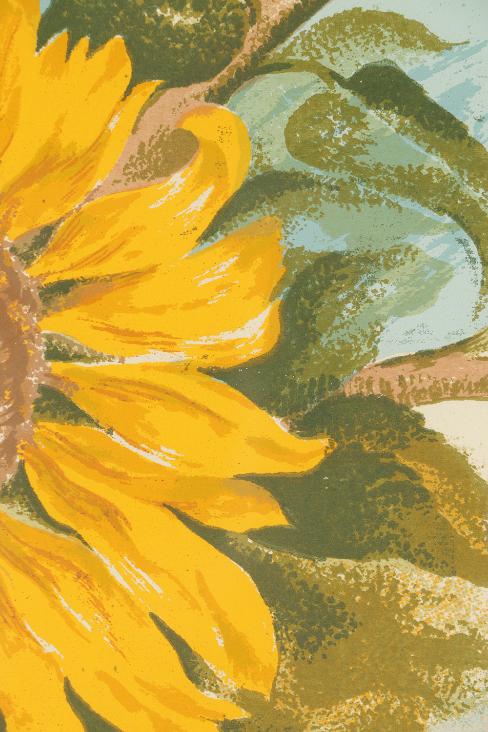 Arthur Helwig Serigraph on Paper of Sunflowers