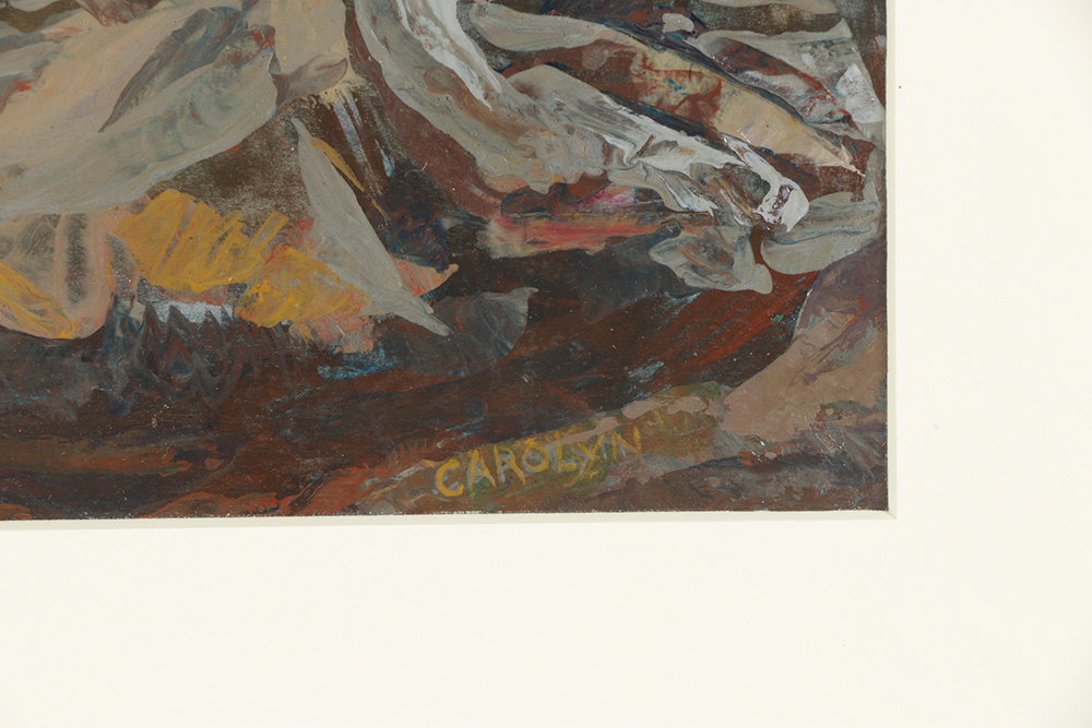 Carolyn Zimmerman Acrylic Painting on Board of Foliage