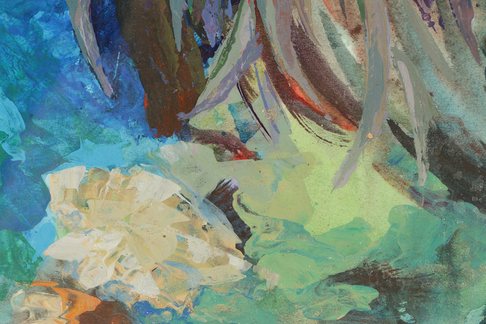 Carolyn Zimmerman Acrylic Painting on Board of Foliage