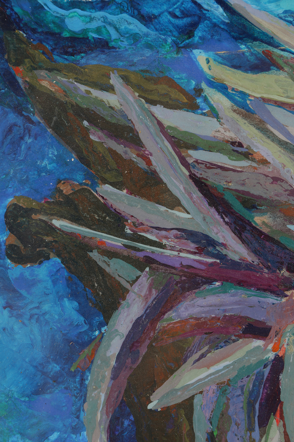 Carolyn Zimmerman Acrylic Painting on Board of Foliage