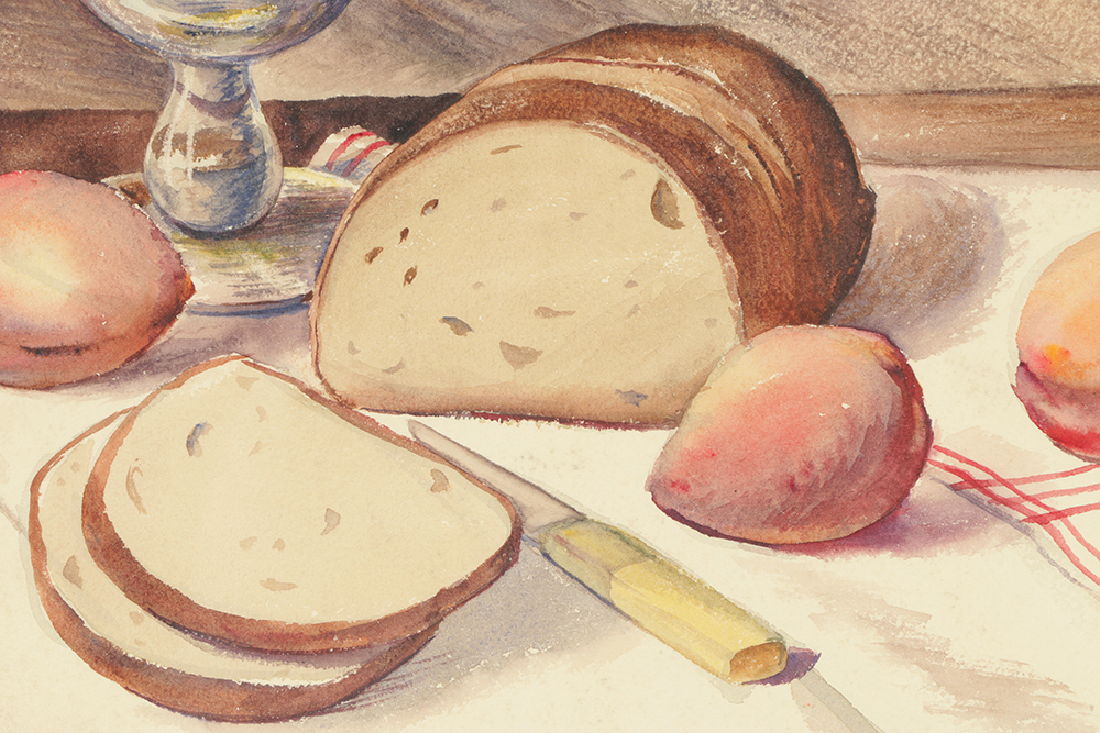 Florence Bartley Smithburn Watercolor Painting on Paper Still Life