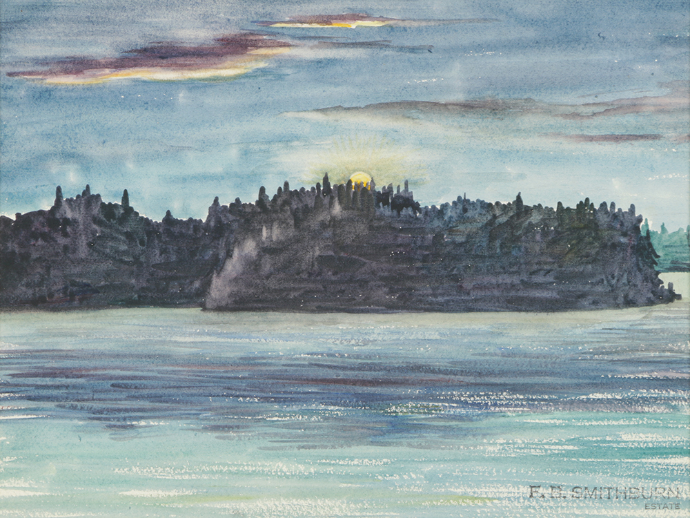 Florence Bartley Smithburn Watercolor on Paper of Landscape