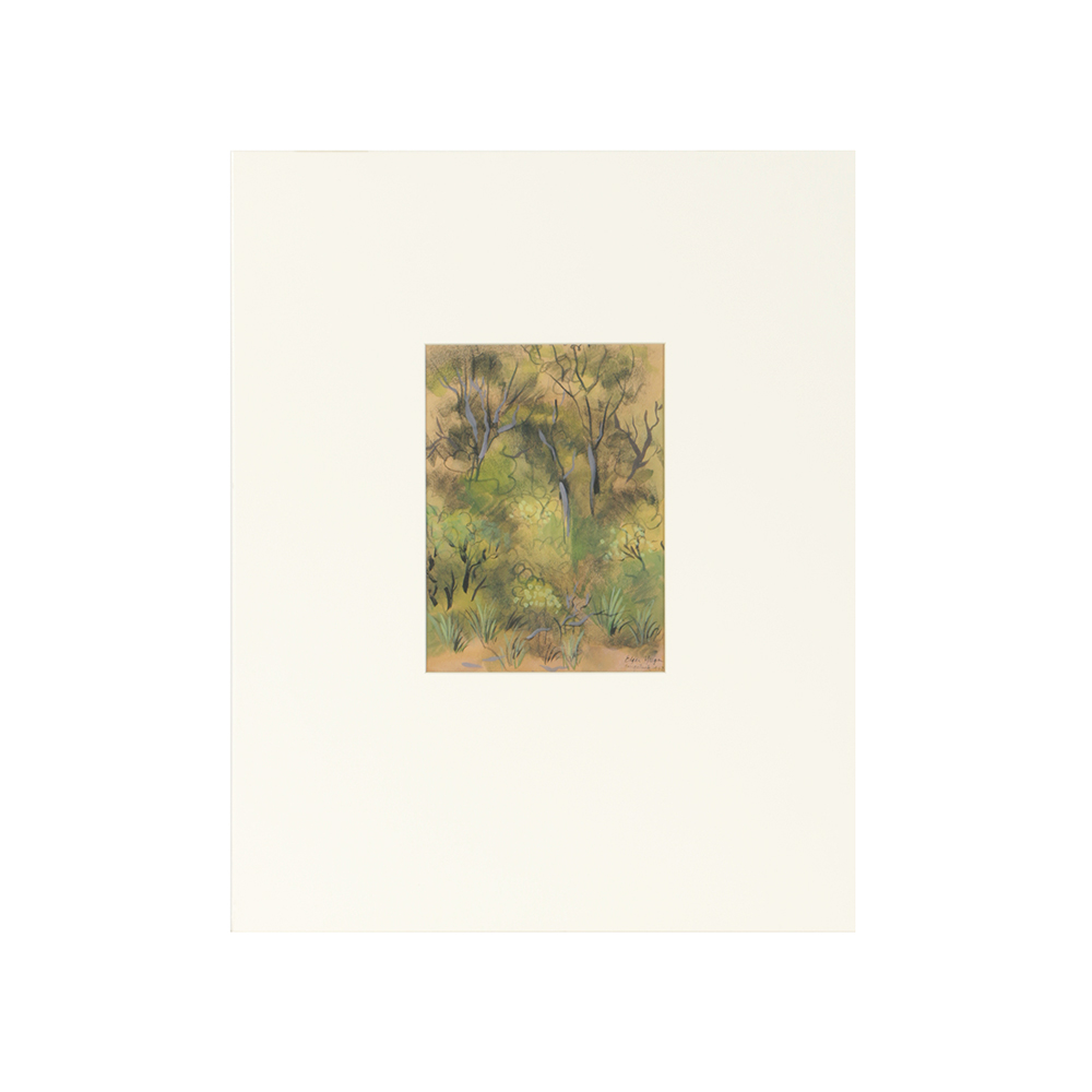 Edgar Yaeger Mixed Media Painting on Paper "Saugatuck"