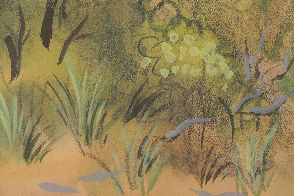 Edgar Yaeger Mixed Media Painting on Paper "Saugatuck"