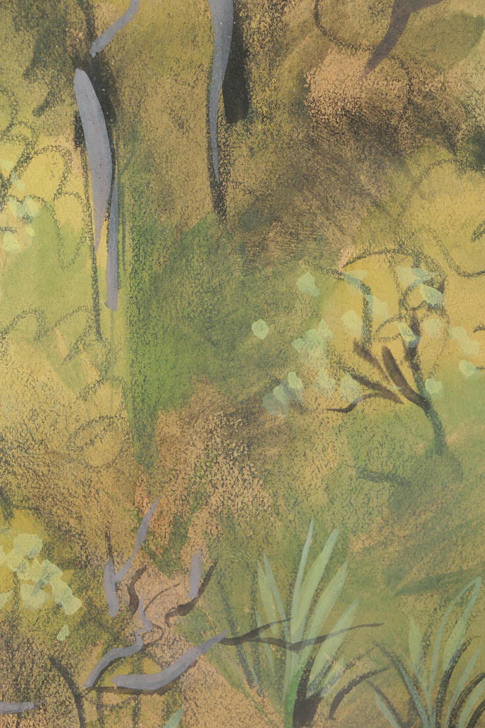 Edgar Yaeger Mixed Media Painting on Paper "Saugatuck"