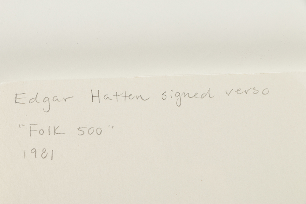 Edgar Hatten Oil Painting on Paper "Folk 500"