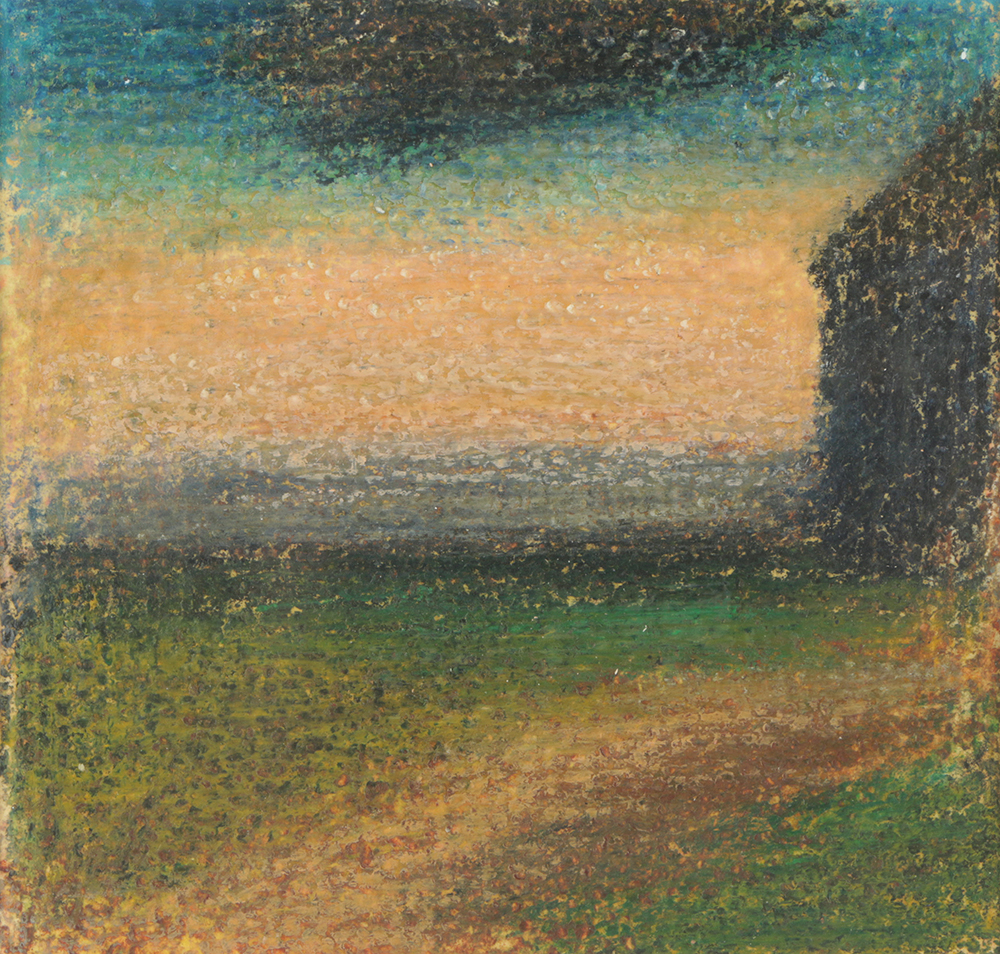 Edgar Hatten Pastel Drawing on Paper "Dark House"