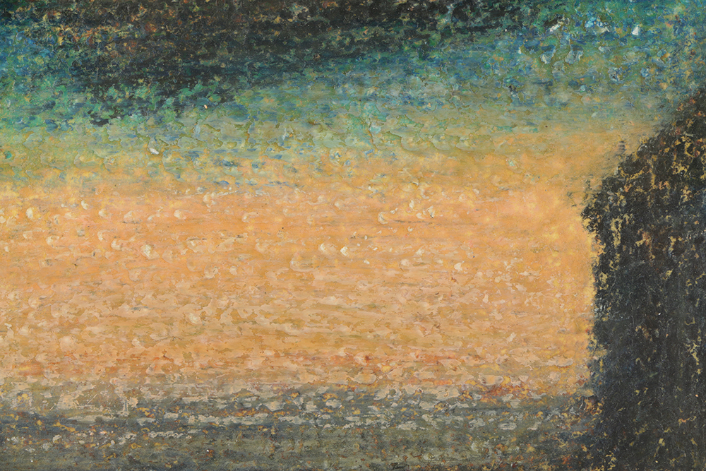 Edgar Hatten Pastel Drawing on Paper "Dark House"