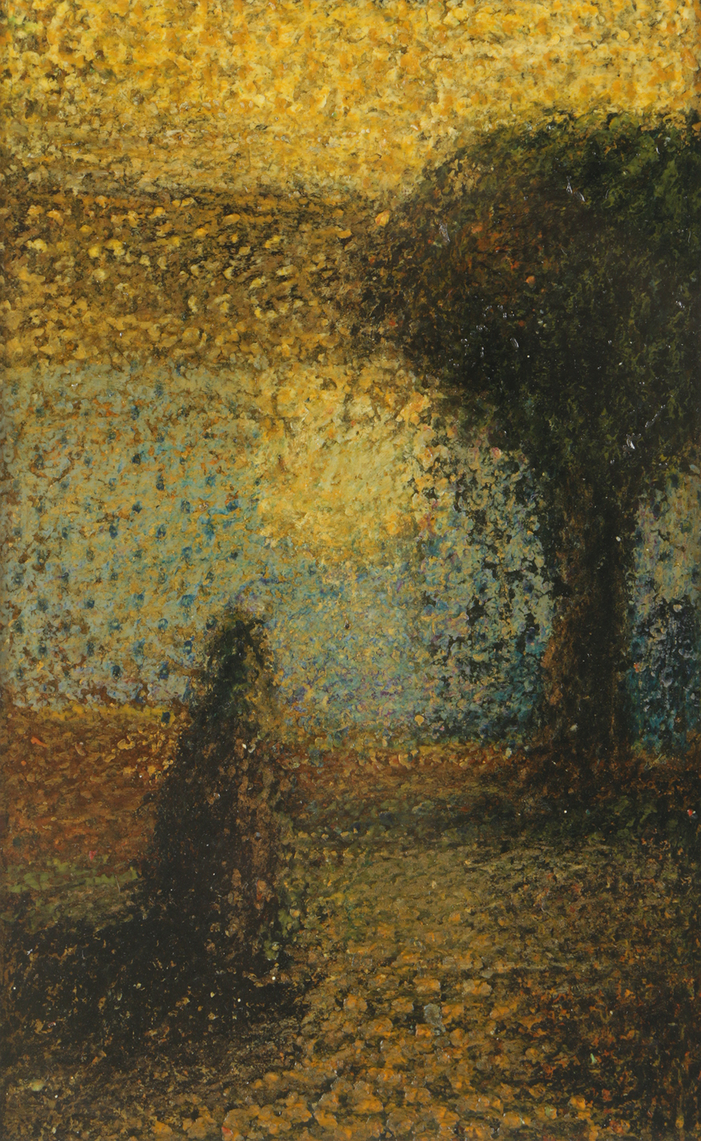 Edgar Hatten Oil Painting on Paper "The Lonely"