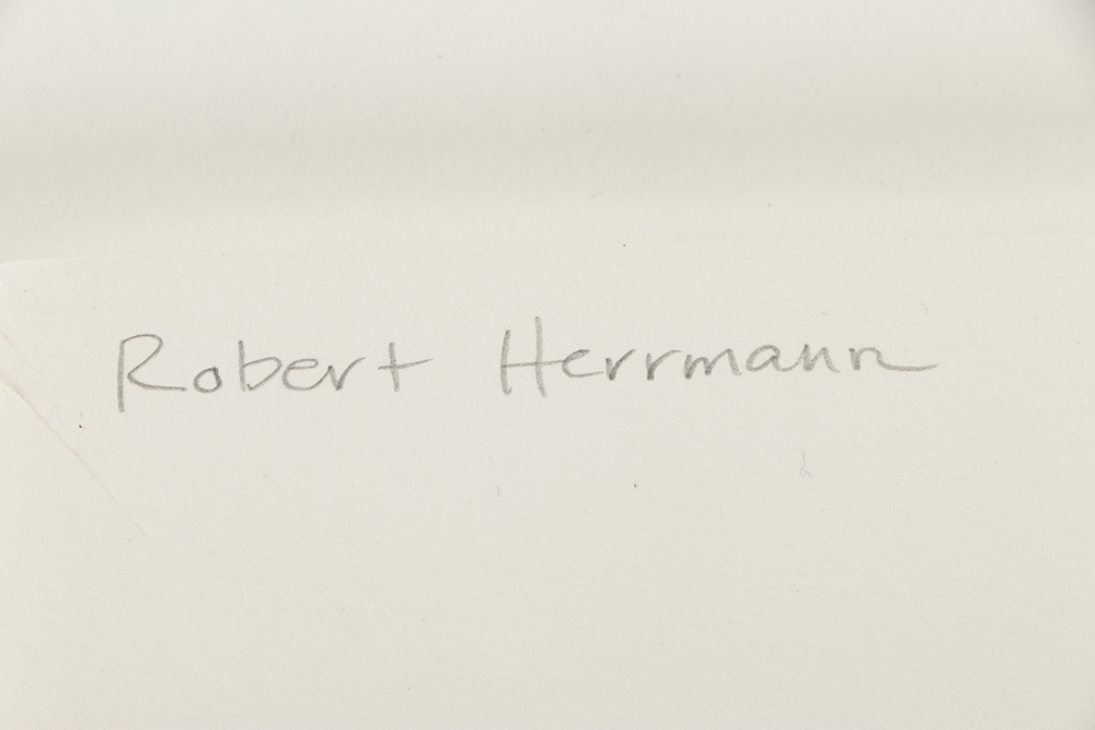 Robert Herrmann Watercolor Painting on Paper of View Through Window