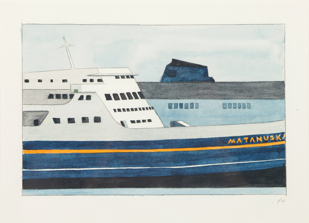 Robert Herrmann Watercolor Painting on Paper "Mantanuska II"