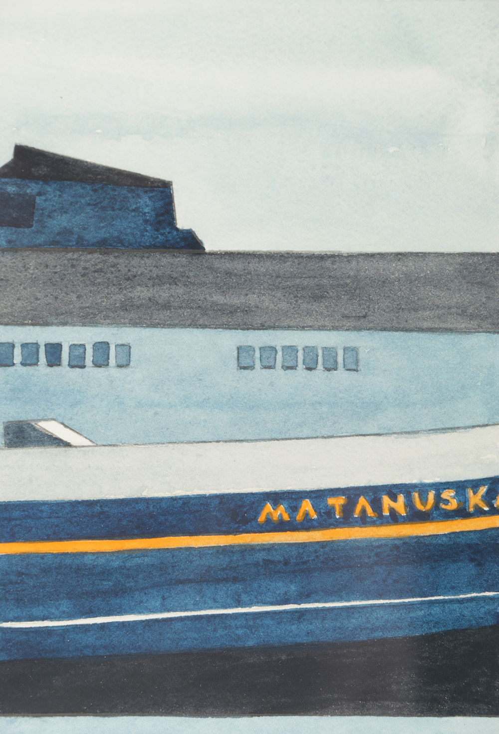 Robert Herrmann Watercolor Painting on Paper "Mantanuska II"