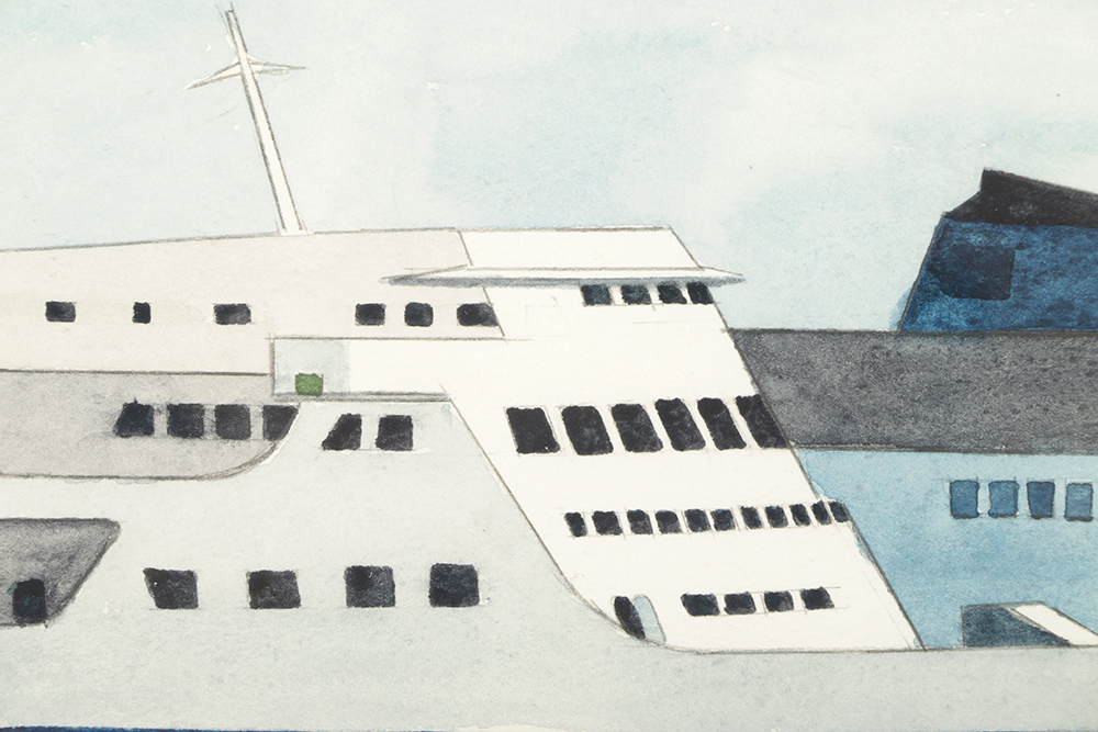 Robert Herrmann Watercolor Painting on Paper "Mantanuska II"