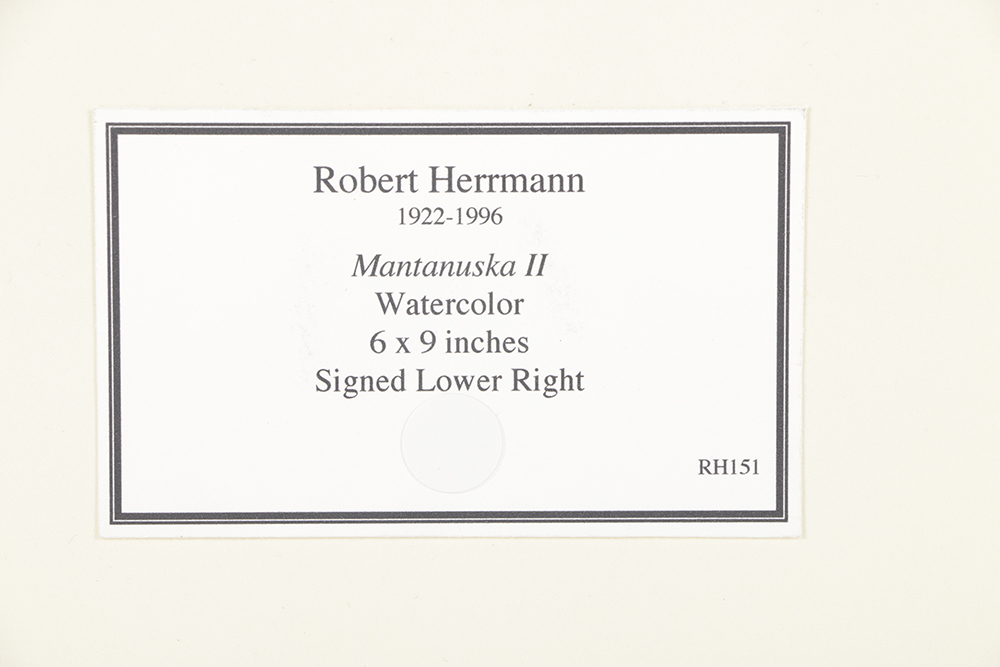 Robert Herrmann Watercolor Painting on Paper "Mantanuska II"