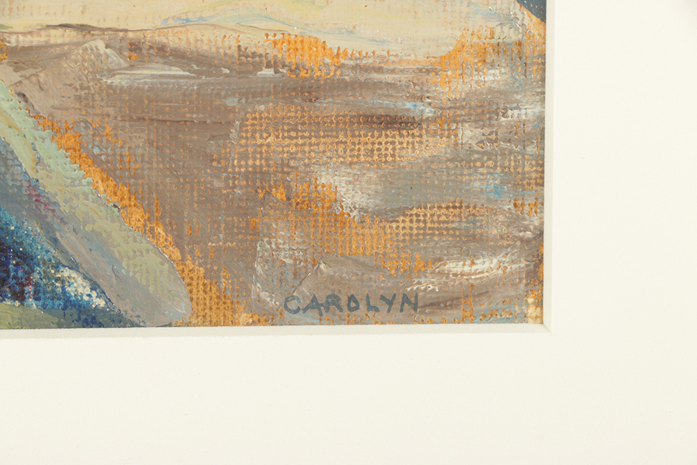 Carolyn Zimmerman Acrylic Painting on Canvas Board "Lock on the St. Lawrence"