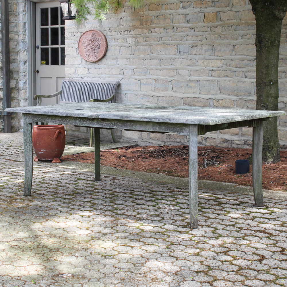 Large Teak Wood Outdoor Table by Smith and Hawken EBTH