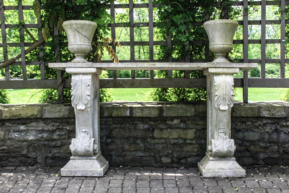 Frontgate Outdoor Concrete Console Table With Urns