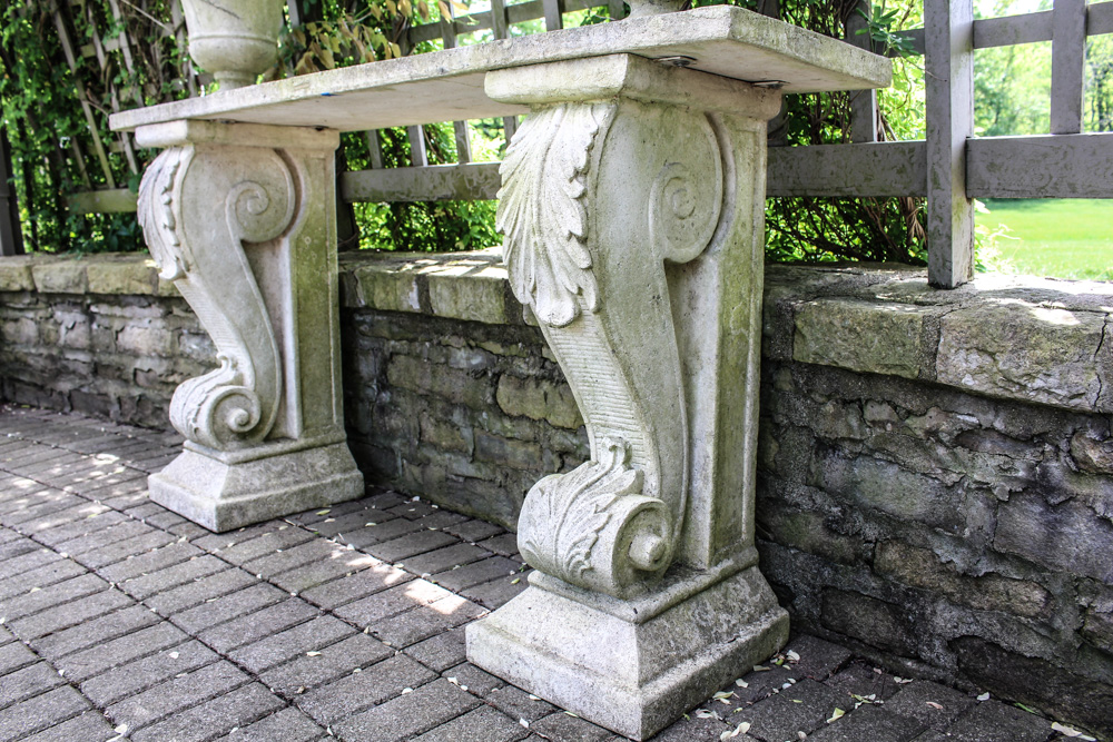 Frontgate Outdoor Concrete Console Table With Urns