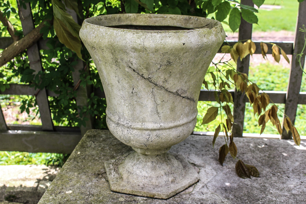 Frontgate Outdoor Concrete Console Table With Urns