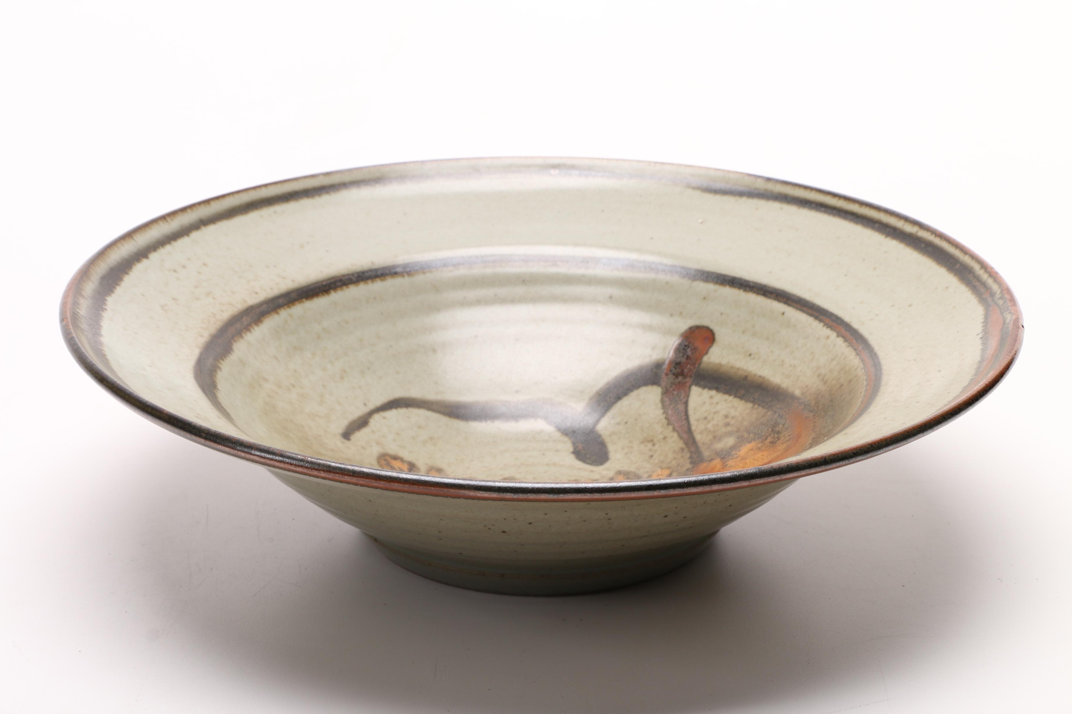 Handmade Green Pottery Bowl