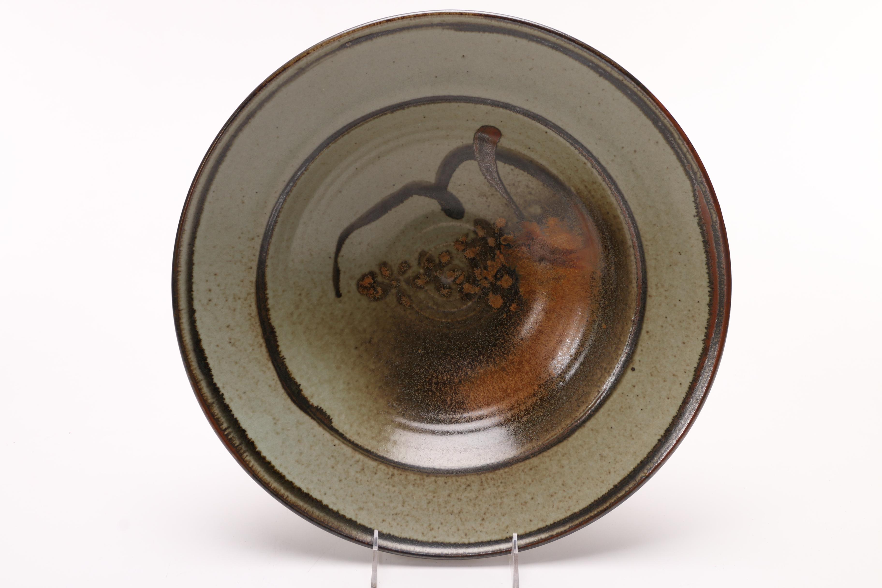 Handmade Green Pottery Bowl