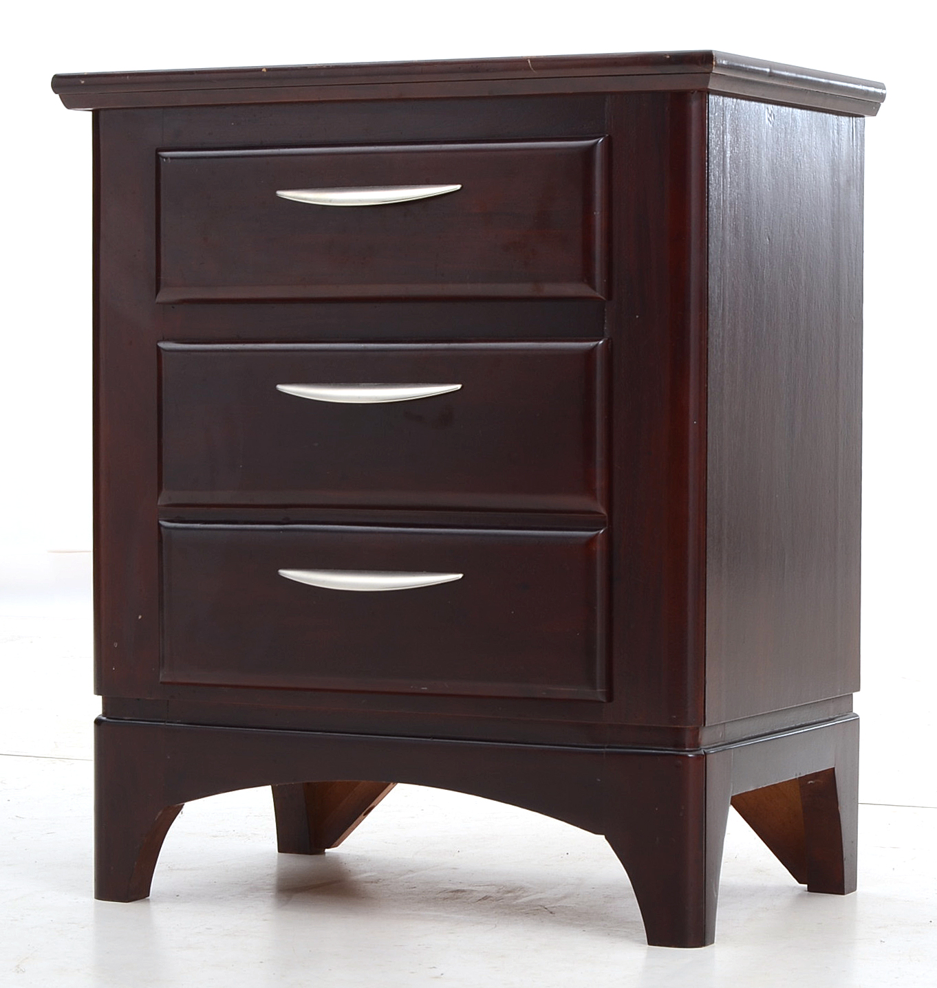 Contemporary Mahogany Finish Nightstand