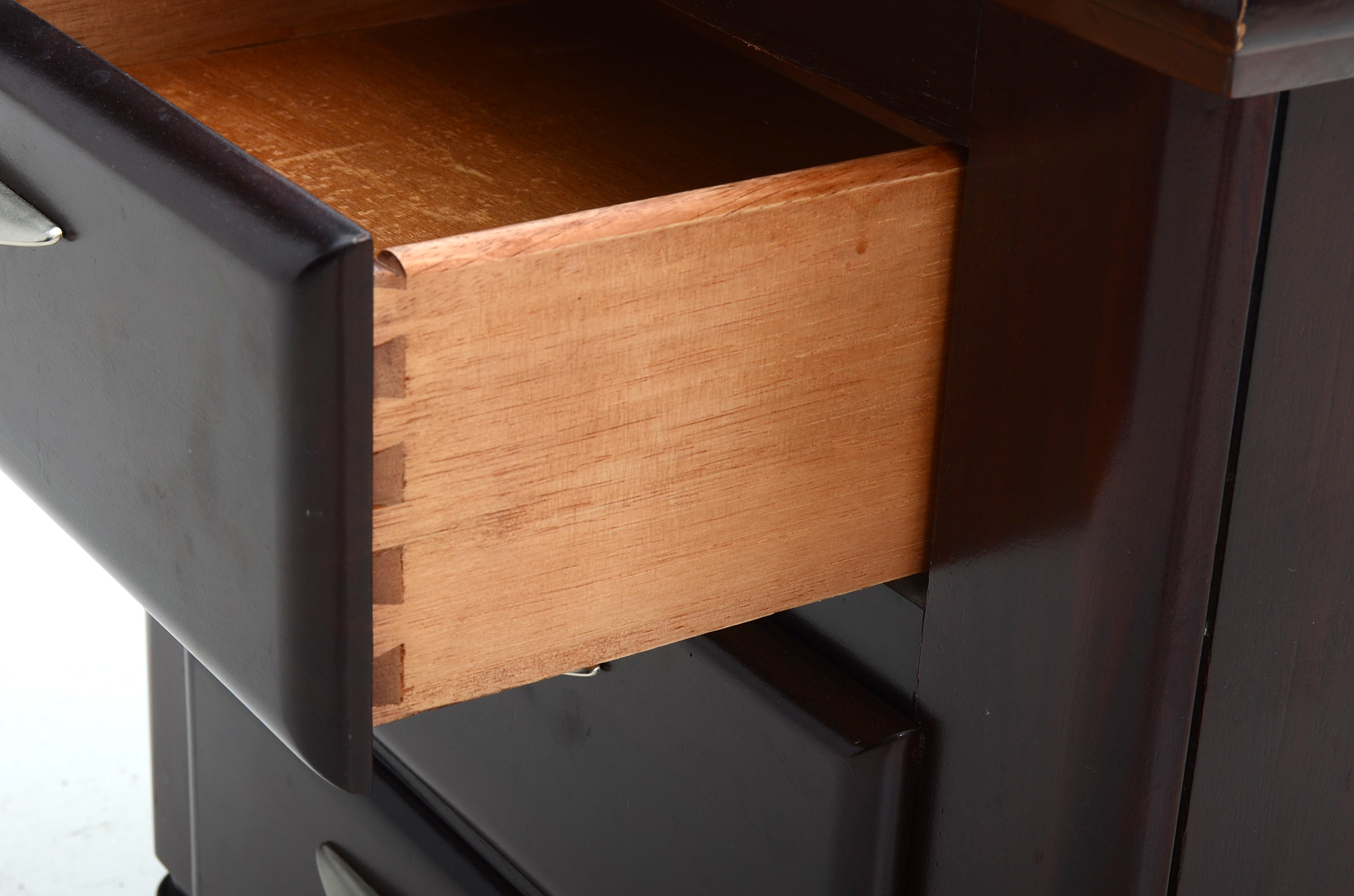 Contemporary Mahogany Finish Nightstand