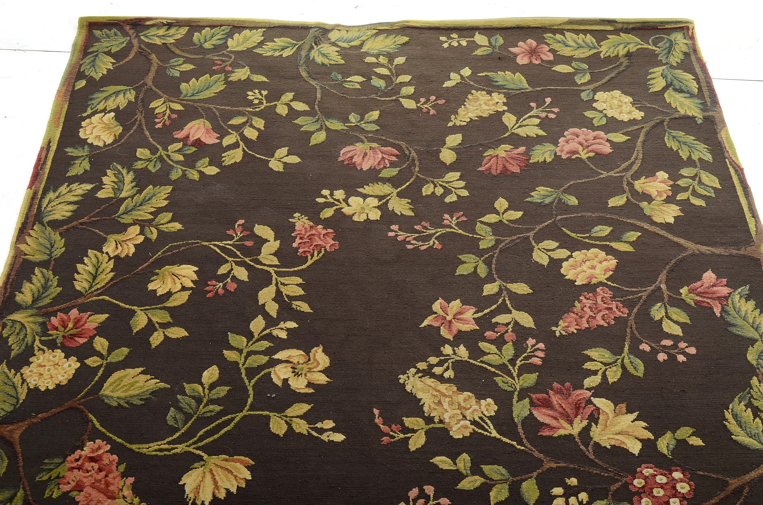 Needlepoint Style Wool Rug