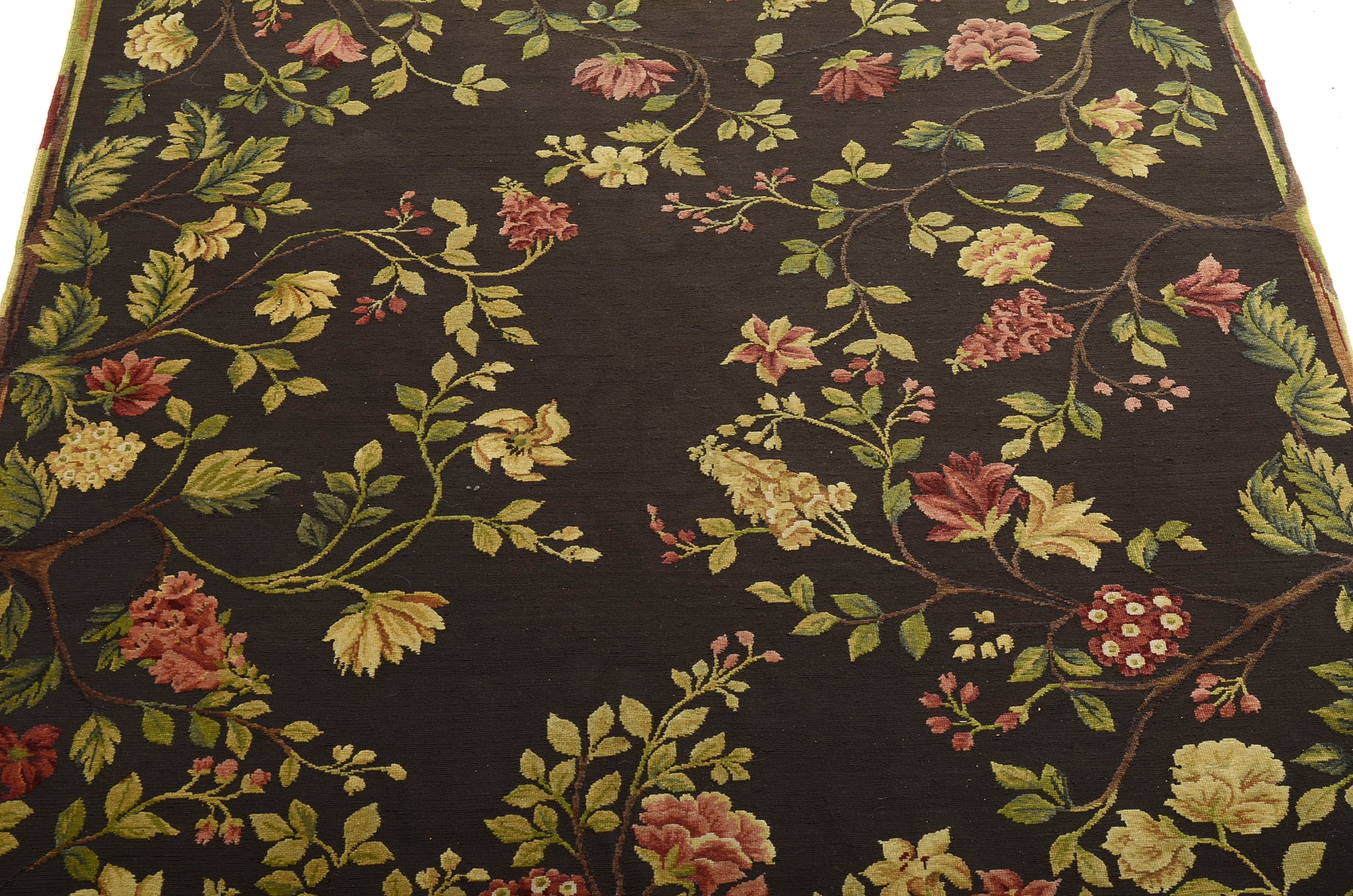 Needlepoint Style Wool Rug