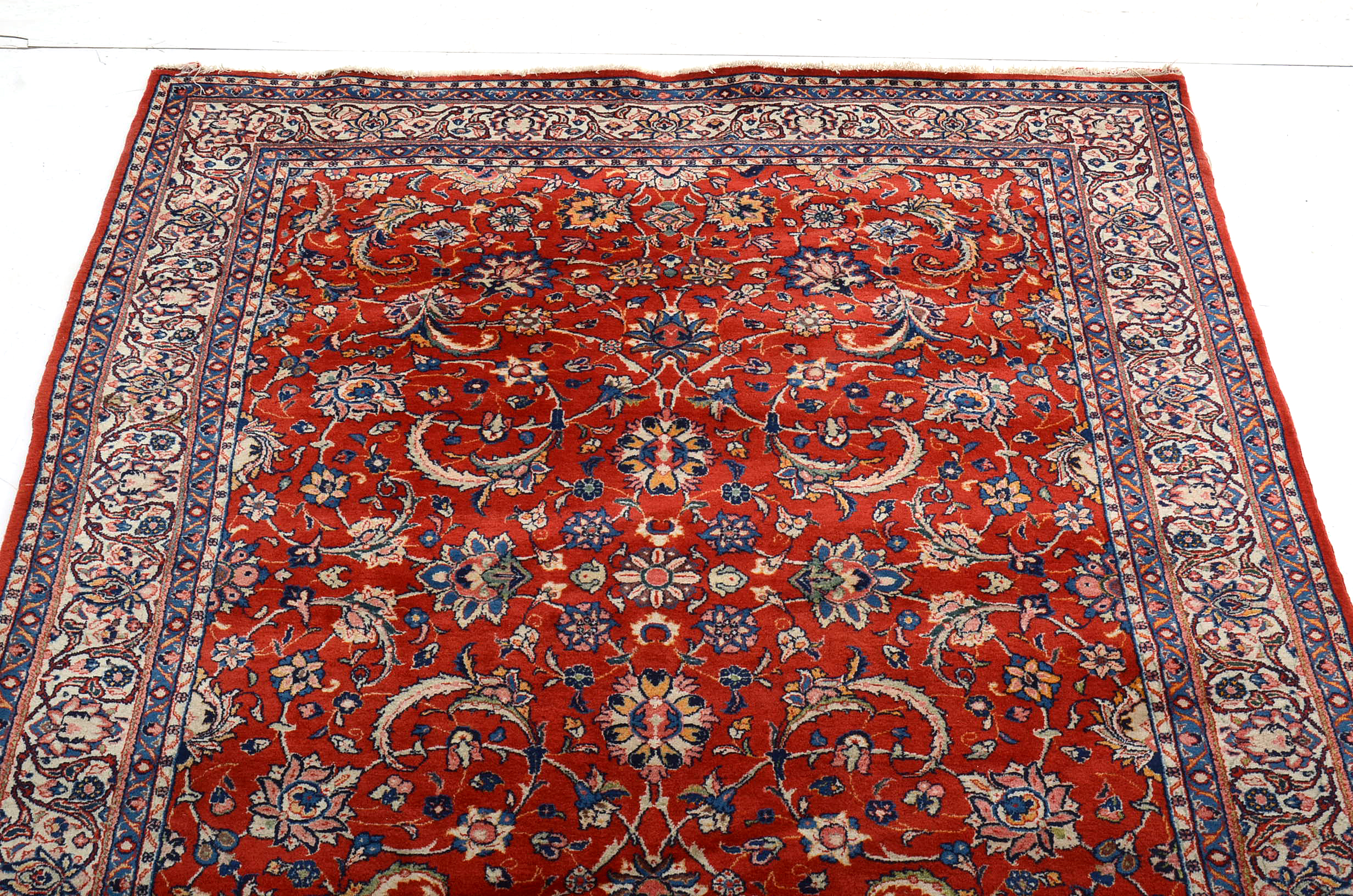 Hand Knotted Mashhad Wool Area Rug