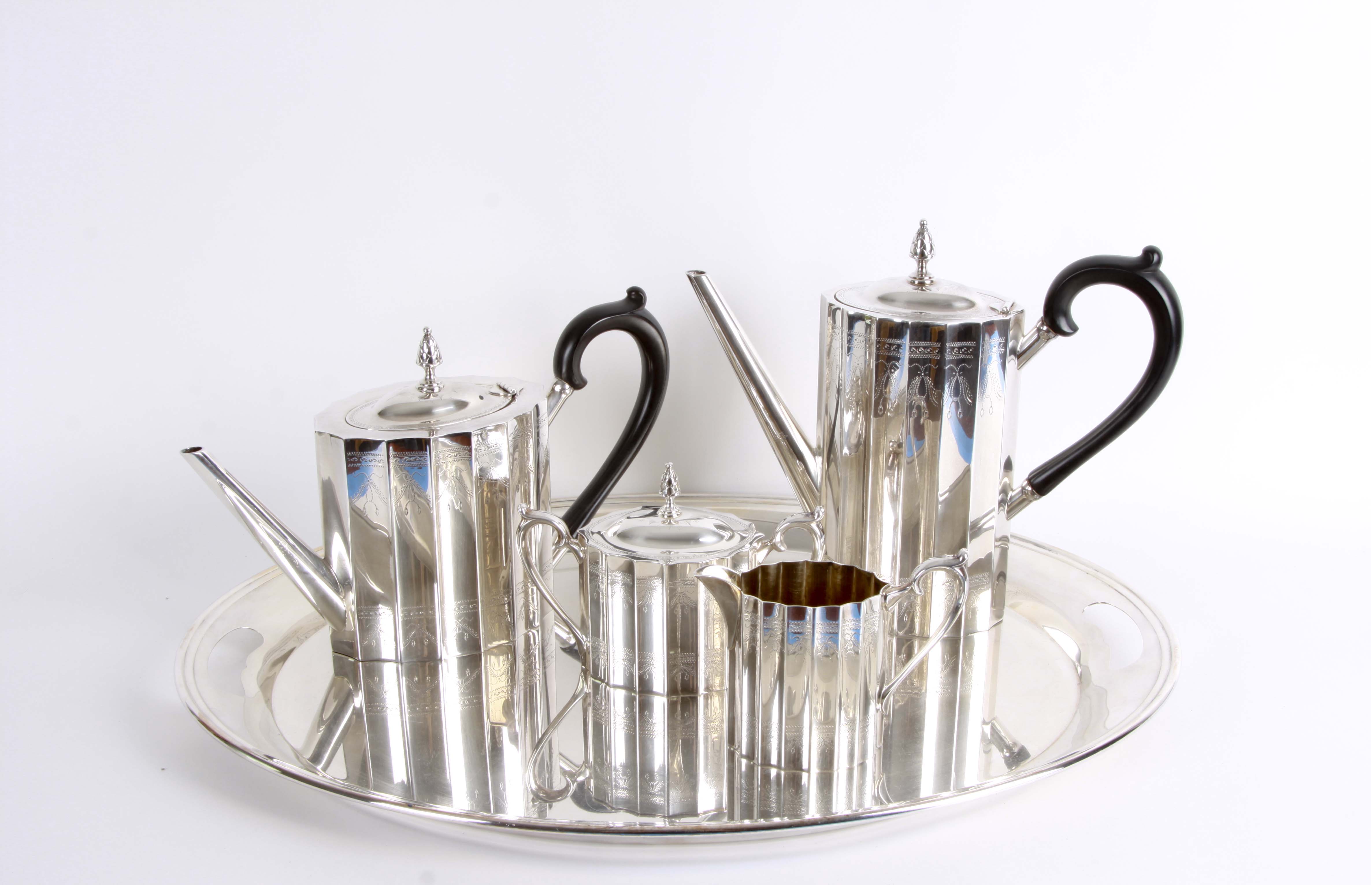Lunt Silverplate Holloware "Paul Revere" Tea Set