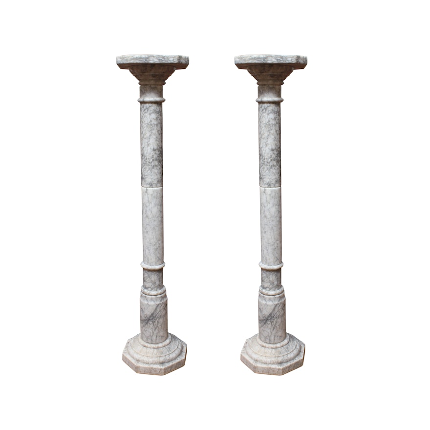 Marble Pedestal Set