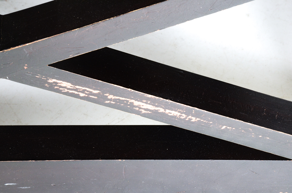 Black Painted Wood Coffee Table