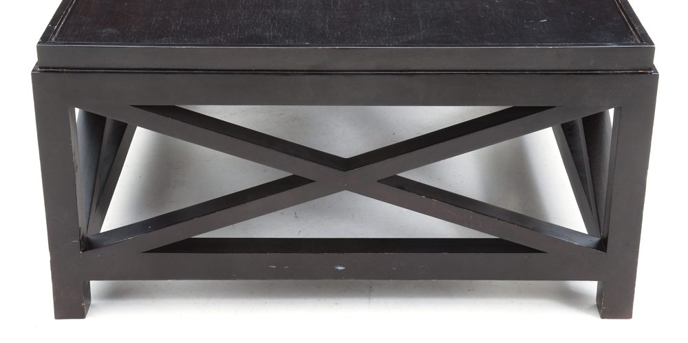 Black Painted Wood Coffee Table