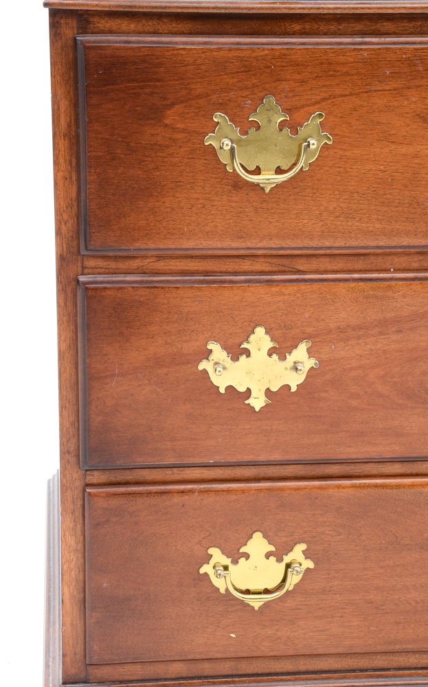 Chippendale Style Mahogany Chest on Chest by Whitney Furniture