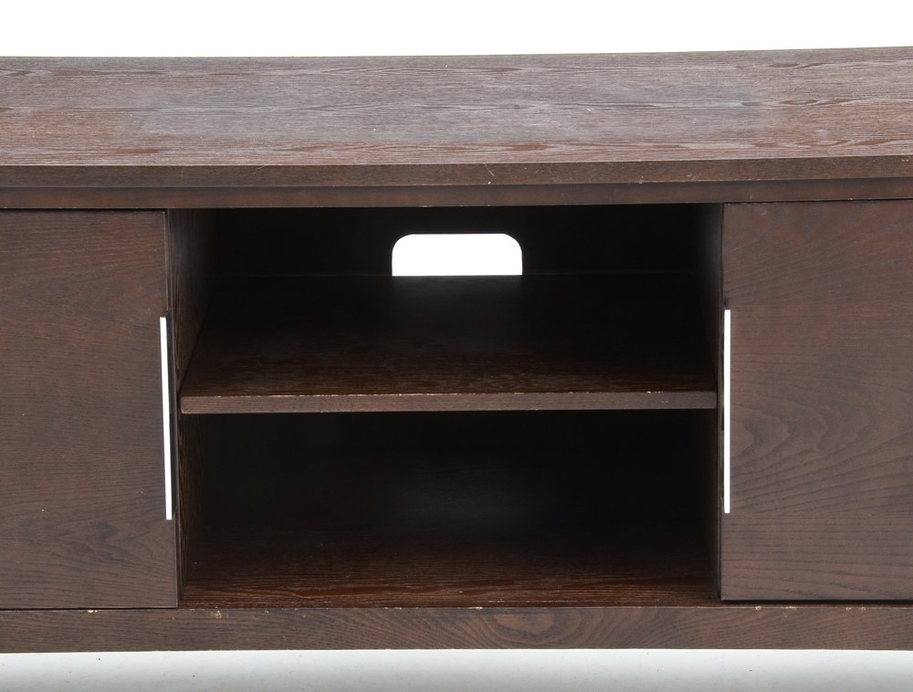 Walnut Finish Media Console