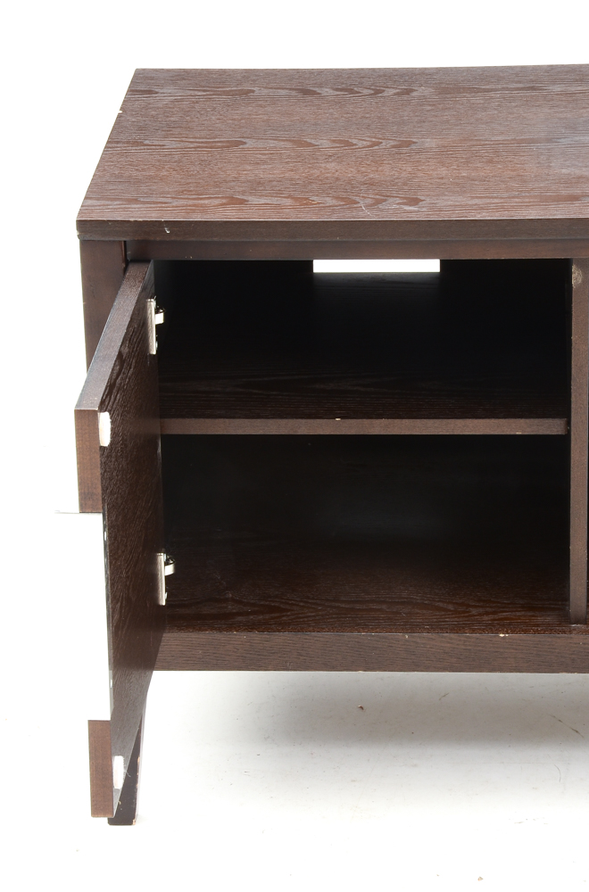 Walnut Finish Media Console