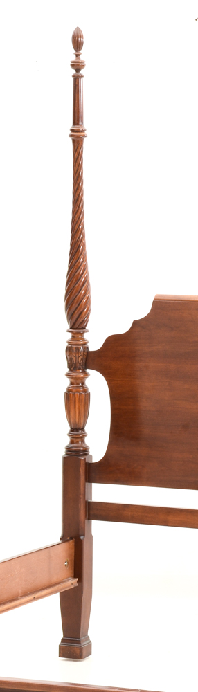 King Size Maple Rope Turned Poster Bed