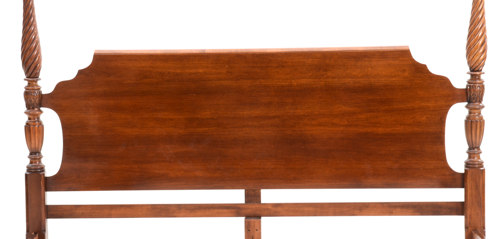 King Size Maple Rope Turned Poster Bed